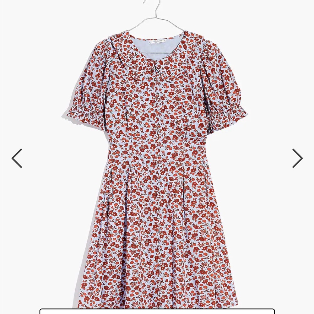 Madewell Collared Puff-Sleeve Mini Dress in Piccola Floral